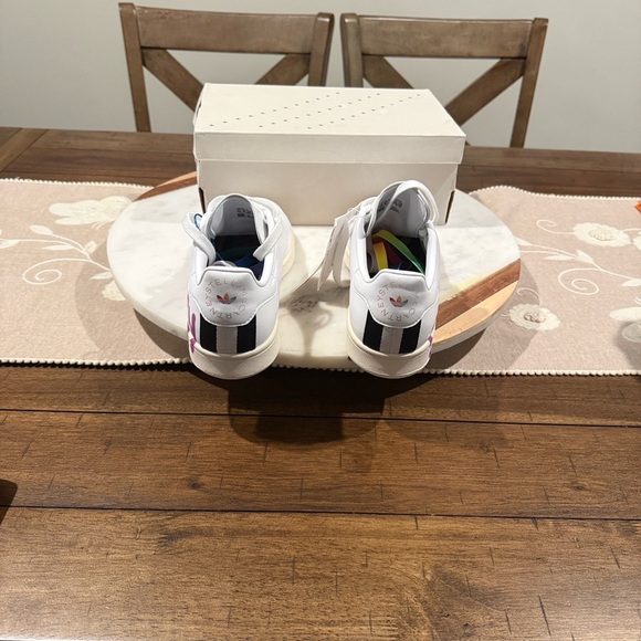Adidas by Stella McCartney Stan Smith White and Purple Sneakers - Picture 6 of 9